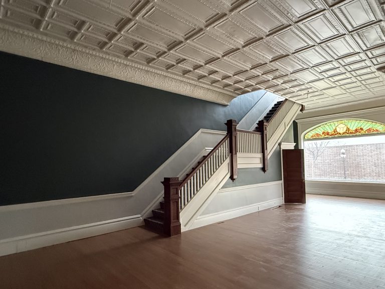 main floor open space stairs